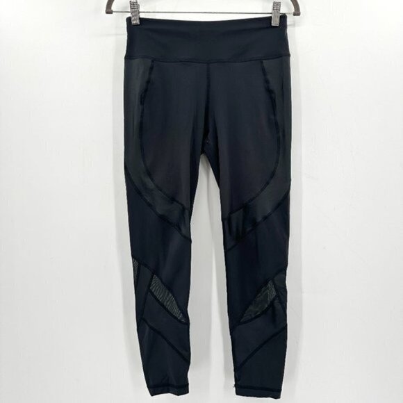 Sweaty Betty Gray The Power Mid Rise Mesh Running Yoga Small Cropped Leggings - Picture 1 of 6